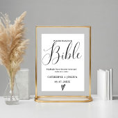 Tafelschild für Hochzeiten, Bibelguestbook Poster