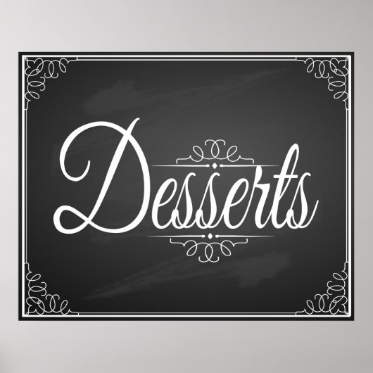 Tafelschild für Hochzeitsdruck Poster (Vorne)