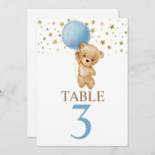 Tafelschild für niedliche Bärenjunge Einladung (Vorne/Hinten)