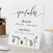 Tafelschild für offene Bar Sockelschild (In Situ)