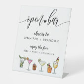 Tafelschild für offene Bar Sockelschild (Vorderseite)