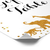 Tafelschild für Safaritiere Poster (Ecke)