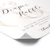 Tafelschild mit dem White Bow Diaper Poster (Ecke)