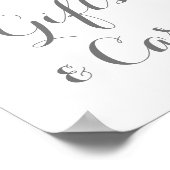 Tafelschild mit rosa und weiße Blume Poster (Ecke)