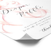 Tafelschild mit rosafarbenem Bow-Windeln Poster (Ecke)