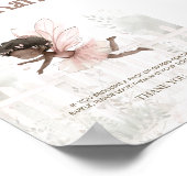 Tafelschild mit schwarzer Mähnchenschwache Poster (Ecke)