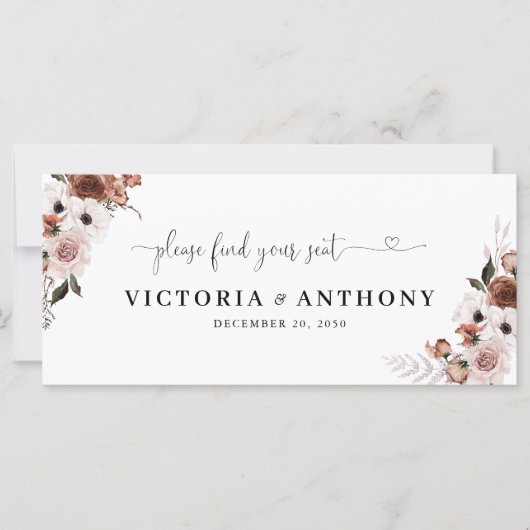 Tafelschild mit Seidenblume (Vorderseite)