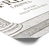 Tafelschild mit Spalten für alkoholfreie Getränke Poster (Ecke)