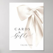 Tafelschild mit weißen Brautpartys Poster (Vorne)