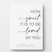 Tafelschild - wie süß es zu lieben ist fotoplatte (Vorderseite)