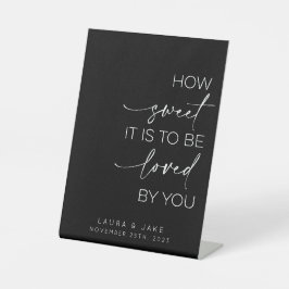 Tafelschild - wie süß es zu lieben ist sockelschild