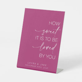 Tafelschild - wie süß es zu lieben ist sockelschild