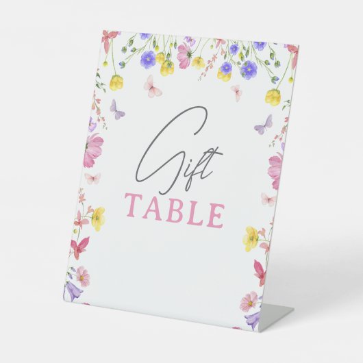 Tafelschild - Wildblume Kinderdusche oder Veransta Sockelschild (Vorderseite)