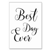 Tafelschilder "Bester Tag je" Tischnummer (Rückseite)