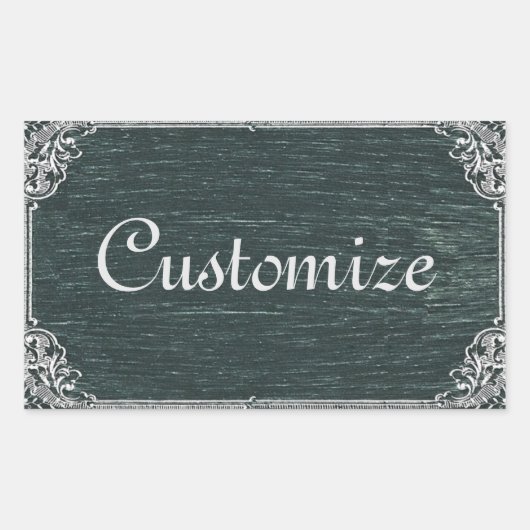 Tafelschilder Rechteckiger Aufkleber (Vorderseite)