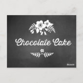 Tafelschokolade mit Tafelschild Postkarte (Rückseite)