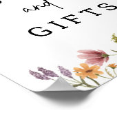 Tafelsignierung für digitale Wildblume Poster (Ecke)