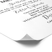 Tafelsignierung für Peach & Mint Succulents Weddin Poster (Ecke)