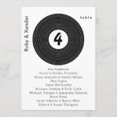 Tafelsitzkarte für schwarze Vinyl-Aufnahmen Einladung (Rückseite)