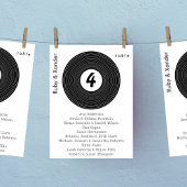 Tafelsitzkarte für schwarze Vinyl-Aufnahmen Einladung