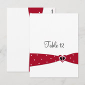 Tafelsitzkarte mit roter Ribbon Postkarte (Vorne/Hinten)