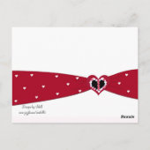 Tafelsitzkarte mit roter Ribbon Postkarte (Rückseite)