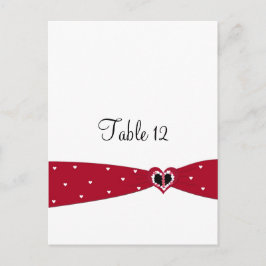Tafelsitzkarte mit roter Ribbon Postkarte