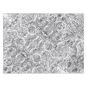 Tafelübersicht mit schwarzem und weißem Scratch Tischdecke (Vorderseite (Horizontal))