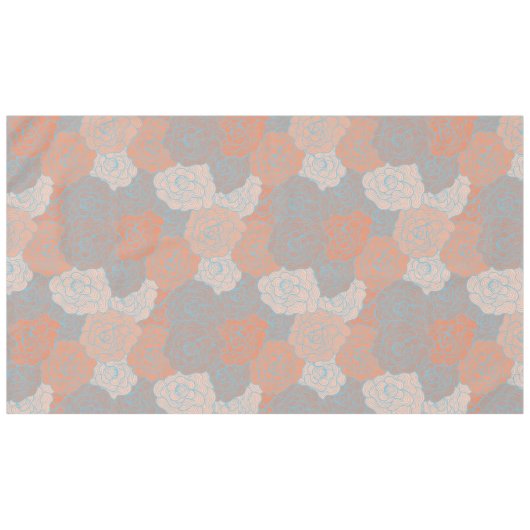 Tafelüberzug, Türkis- und Korallendesign Tischdecke (Vorderseite (Horizontal))