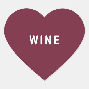 Tafelwein Herz-Aufkleber
