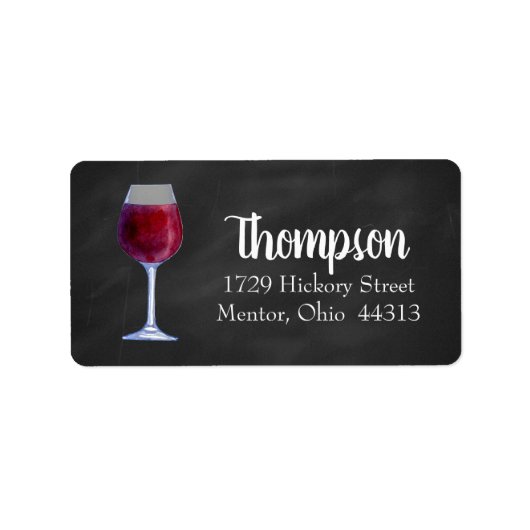 Tafelweine Personalisierte Adressetiketten (Vorne)