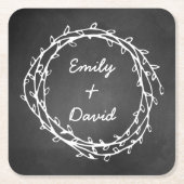 Tafelwreath-kundenspezifische PapierUntersetzer Rechteckiger Pappuntersetzer (Vorderseite)