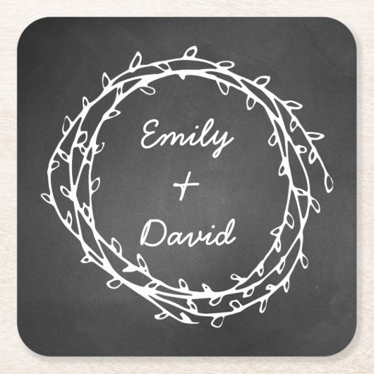 Tafelwreath-kundenspezifische PapierUntersetzer Rechteckiger Pappuntersetzer (Vorderseite)