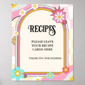 Tafelzeichen Boho Dazed and Groovy Recipes Poster (Vorne)