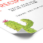 Tafelzeichen der mexikanischen Taco Recipe-Karte Poster (Ecke)