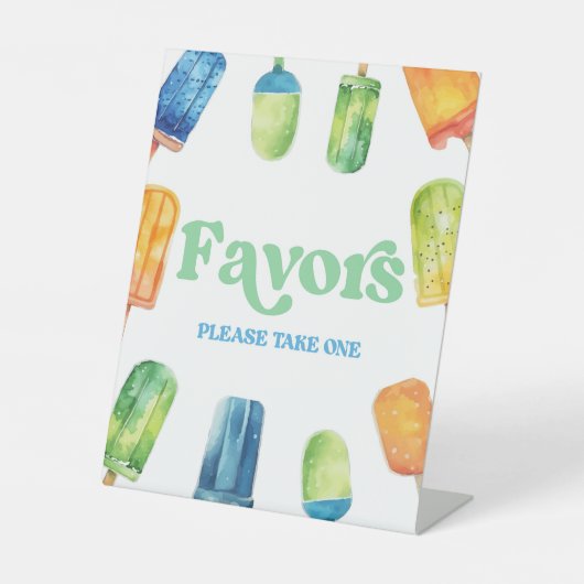 Tafelzeichen für blaugrüne Orangen-Popsikum-Gastge Sockelschild (Vorderseite)