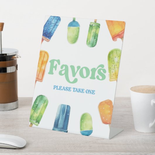 Tafelzeichen für blaugrüne Orangen-Popsikum-Gastge Sockelschild (In SItu)