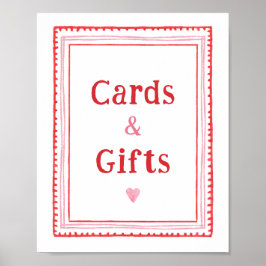 Tafelzeichen für digitale Valentinkarten Poster