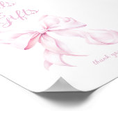 Tafelzeichen für rosa Bow-Karten und -Geschenke Poster (Ecke)