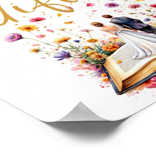 Tafelzeichen für Wildblumen Poster (Ecke)