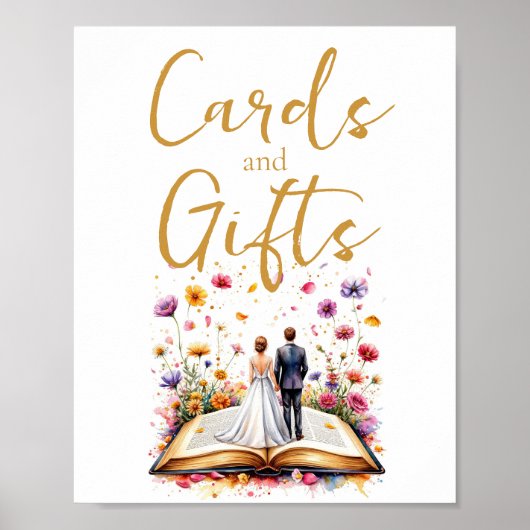 Tafelzeichen für Wildblumen Poster (Vorne)