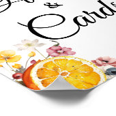 Tafelzeichen für Zitrusfrüchte und Brautpartys Poster (Ecke)