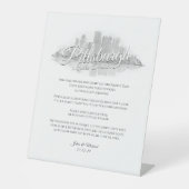 Tafelzeichenschild für Pittsburgh-Sketch Sockelschild (Vorderseite)