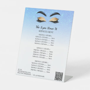 *~*Tafelzelt Glitzer EYES Pedestzeichen Sockelschild