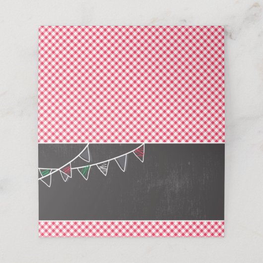 Tafelzelt oder Buffet-Etiketten für Party von Cann Platzkarte (Außenseite Aufgefaltet)