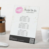 *~* Tafelzelt PINK LIPS-Tabletop Pedestal-Zeichen Sockelschild (In SItu)