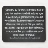 Tafelzitate - Baumwollsamt-Kaninchen Mousepad (Vorne)