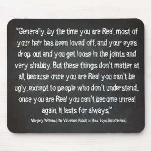 Tafelzitate - Baumwollsamt-Kaninchen Mousepad