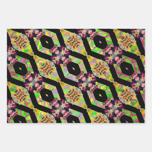 Taffi Op Art Argos Sampler Geschenkpapier Set (Vorderseite)