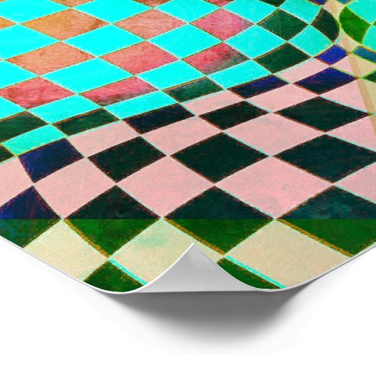 Taffi Op Art Bubblegum Poster (Ecke)